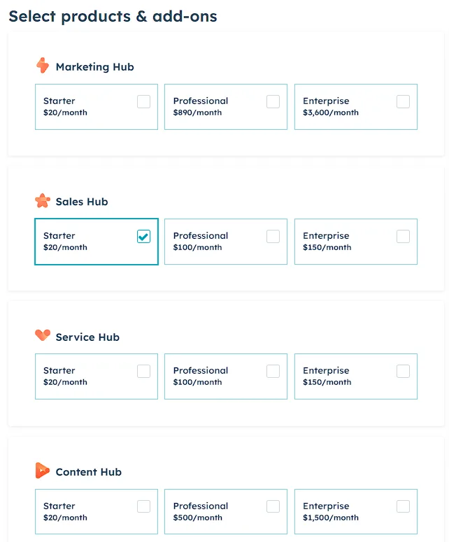 HubSpot CRM Pricing